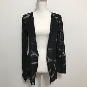 PierAntonioGaspari Sheer Black Open Cardigan